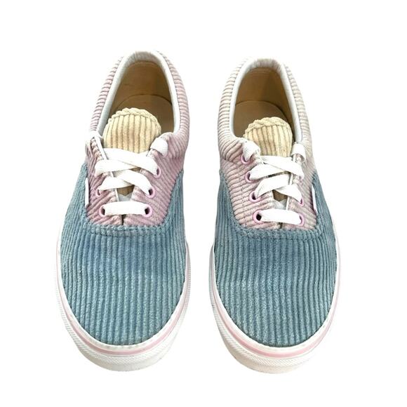 Vans Sneaker Girls Corduroy Era Pastel Color Block Skate Shoes Size US Kids 4 - Picture 1 of 11